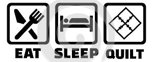 EatÂ SleepÂ Quilt Quilting Icon